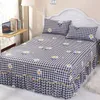 Bed Skirt Single Piece Mattress Protective Cover Sheet Bedspread Non Shrinking Ins Air Pillowcase