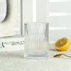 Gobelets 280 ml / 450 ml bouteille de boisson tasse en verre rayé ins style simple café fille maison eau jus lait vin