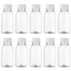 Bouteilles d'eau 250/250/300/350ml bouteille transparente jus en plastique boisson au lait pour animaux de compagnie avec couvercle Camping randonnée Drinkware