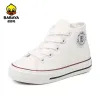 Sneakers barnskor för tjej Hightop barn canvas skor pojkar flickor vita sneakers baby våren casual skor student sportskor