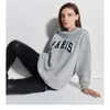 24SS Women's Hoodies Felpesthirts Annie Sliose e pigro Grey Round Ab Neck For Women