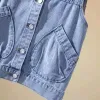 Çelek Chalecos Para Mujer Denim Vests Kore Moda Kolsuz Jean Ceketler Kadınlar İçin Delek 3xl Gilet Jaqueta Feminina Jaquetas