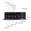 アンプAK380 BluetoothCompatible Amplifier 2チャンネルミニオーディオアンプHifi Bass 40W+40W Music Player USB Aux Karaoke for Home Car