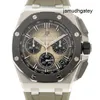 Montre-bracelet de marque AP pour femme, montre-bracelet Epic Royal Oak Offshore Series, automatique, mécanique, avec fonction de synchronisation, 26420SO.OO.A600CA.0, gris clair