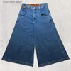 Men's Jeans Retro jeans jncos y2k pants baggy jinco jeans for men cargo clothing ropa mens jeans cargo pants men y2k wide leg streetwear T240227