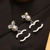 Diamant Perle Dangle Boucle D'oreille Designer Bijoux Femmes Luxe Charme Cadeau Boucles D'oreilles Avec Box Spring Romantique Amour Boucles D'oreilles Nouveaux Bijoux De Luxe Plaqué Or Goujon D'oreille