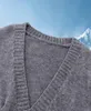 Осень-зима короткий однотонный свитер с высокой талией женский однобортный вязаный маленький свитер с v-образным вырезом женское пальто новый топ Femme 174 J2207301817706