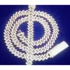 Dostosowany 10 mm Sier Sier Cuban Chain VVS Moissanite z certyfikatem GRA