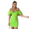 Casual Dresses Womens Sexy Solid Slim High Waist Mini Dress Spring Elegant Party Formal Women Off-Shoulder Slash Neck Backless