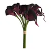 Decorative Flowers 20pc PU Calla Lily Simulation Flower Wedding Decoration Artificial Feel Bridal Bouquet