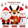 Poupées en peluche 23CM drôle noël père noël Elk bonhomme de neige jouets en peluche peluche Festival poupée cadeaux de noël pour enfants enfants filles DecorL2403