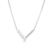 Partihandel Fashion Jewelry Cubic Zirconia 18K Gold Plated Necklace 925 Sterling Silver V Shell Pärlhalsband för kvinnor