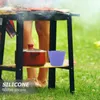 Récipients à emporter doublure de tambour de graisse seau en Silicone doublure d'huile réutilisable accessoire de gril pliant Barbecue