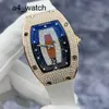 最新のリストウォッチレディース腕時計RMウォッチRM007レッドリップレディースウォッチホワイトリッチビューティー標準オリジナルダイヤモンド日付ディスプレイオートマチックメカニカルウォッチ