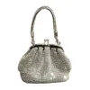 Shoulder Bags Women s Bag Dinner Handheld Clip Full Diamond Handmade Sparkling Water Handbag 240427