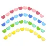 Necklaces Kovict 100/200pc Silicone Bead Heart Shape Charm Teether Baby Teeth Jewelry Nursing Baby Oral Care for Pacifier Holder Necklace