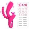 Chic Suction Vibration Tapping Massage Stick Strong Double Head Adult Toy Big Vibrator Sex vibrerar för Women Toys Products 231129