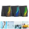 Men's Swimwear 1pc Men Flat Angle Spring Pool Oversized Swim Trunks Polyester Swimming Beach Shorts With Drawstring Lined