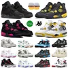 Designer Jumpman 4 Basketballschuhe 4S Orchid Vivid Sulfur Green Pink Thunder Oreo Reimagined Herren Damen Sneakers Freeze Moment Chrome Black Cat 4S Outdoor-Trainer