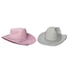 Bérets Glitter Cowboy Hat Fedora Bachelorette Party Cowgirl pour la goutte nuptiale