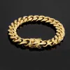 Men Women Stainless Steel Bracelet High Polished Miami Cuban Curb Chain Bracelets Double Safety Clasps Gold Steel 8mm 10mm 12mm 142157