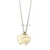 Pendentif Colliers Gold Double Love Collier Valentine Fête des mères Cadeau Designer Boîte à bijoux H24227