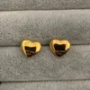 Zilverkleurige luxe merk dames designer studs klassieke stijl roestvrij staal mode paar oorbellen logo gedrukt groothandel