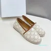 Lettering linho deslizamento em sapatos sola primavera apartamentos mocassins feitos à mão sapato de designer de luxo para mulheres casuais fábrica sapatos de férias