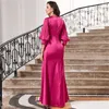 Ethnische Kleidung Plus Size Afrikanische Kleider für Mode Frauen Puffärmel Langes Maxikleid Abend Party Hochzeitskleider Abendessen Damen Slim