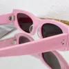 Rechteckige Sonnenbrille 40245 Rosa/Dunkelgrau Cat Eye Damen Luxusbrille Shades Designer UV400 Brillen