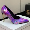 Tasarımcı Resmi Ayakkabı Moda Tasarımcı Yüksek Topuklu Deri Kadın Ayakkabı Smed Toe Slim Topuk Tekne Ayakkabıları Lüks Deri Ayakkabılar Büyük Boyut 35-42