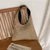 Totes Casual Rotin Seaux Sac Pour Femmes Bohème En Osier Tissé Sacs À Bandoulière Dame Sac À Main Grande Capacité Été Plage Grand Bourse243J