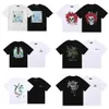 SS New Miri Tees Round Neck Rose Skull Printed Men's and Women'sTシャツ半袖のルースカジュアルスポーツピュアコットン短袖Tシャツ薄い服