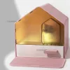 Mirrors Cat Litter Box Cleaning Fully Open Kitten Splashproof Sand Cat Litter Box Puppet Large Short Legged Cat Household Pet Products