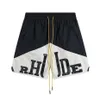 Klassiekers Designer brief Afdrukken shorts rhude shorts zomermode strandbroek heren hoge kwaliteit Afdrukken street wear rood blauw zwart paarse broek heren kort Amerikaanse maat