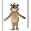 Maskottchen: Ein kleines braunes Eichhörnchenkostüm mit Mund zum Tragen von Drop Delivery Apparel-Kostümen Dhr14