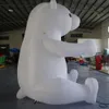 wholesale 8mH (26ft) with blower Advertising Large White Inflatable Polar Bear giant inflatable teddy Bear animal balloon for Christmas decoration
