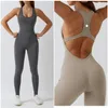 LL LU Womens Jumpsuits Yoga Outfits ärmlös nära passande dans Jumpsuit långa byxor bodysuit snabb torr andas ll8065