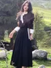 İş Elbiseleri Koreli Zarif Hight Bel Edin Kıyafetler Moda Tek Göğüslü Kısa Ceket 2 Parça Set Kadınlar Prenses Akşam Partisi Giysileri