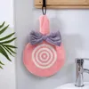 Handduk 1 st tecknad lollipop form båge korall sammet kök badrum tvättduk vatten absorption barn baby mjuk hand