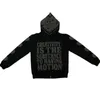 Büyük Promosyon Avrupa ve Amerikan Sonbahar Kış Erkek Köpük Baskılı Sweatshirt Moda Retro Gevşek Hip Hop Gotik Hoodie 240220
