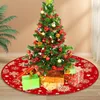 Christmas Decorations 35.4inch Tree Skirts Snowflake Pattern Xmas Bottom Decor Mat Decoration Indoor Outdoor