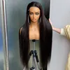 250% Dichtheid Grade 12a Peruaanse Indiase Braziliaanse zijdezachte rechte 7x7 HD Lace Sluiting Pruik 30 inch 100% rauwe maagd Remy Human Hair
