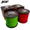 خطوط Jof 1878lb 8strands PE سلك مضفر Peche Seap الغزل Multifilamento سلك 300M 500M خط الصيد متعدد الألوان