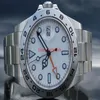 Luxe hoogwaardige polshorloge heren Watch Explorer II 216570 roestvrij staal witte wijzerplaat datum 42 mm Automatische herenwork2468