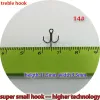 Accessoires 2023New Treble Fishing Hooks Super Small Hook Fixly: 200pcs / lot Barbeille Hame