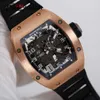 Highend nadgarstka zegarek Leisure Na ręce RM Watch RM010 Automatyczny zegarek mechaniczny RM010 Seria Rose Gold Materiał Data Busines