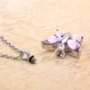 CMJ8497 Elegant Pink Crystal Butterfly Keepsake Cremation Jewellry Urns Pendant Necklace Pet Memorial Jewelry Keepsake287e