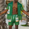 Män skjorta sätter retro etnisk stil kort ärm avslappnad överdimensionerad strand shorts sommar streetwear hawaiian kostymer kläder 240220