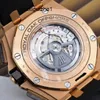 Minimalistisch tactisch polshorloge AP horloge Herenhorloge Royal Oak Offshore 18K roségoud Tweedehands horloge RO.OO.A002CA.02